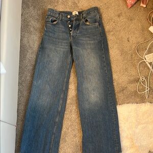 Women's Blue Wide-Leg Jeans